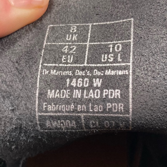 DR. MARTENS 1460 Womens Black Patent Leather Lace Up Boots - Picture 11 of 11